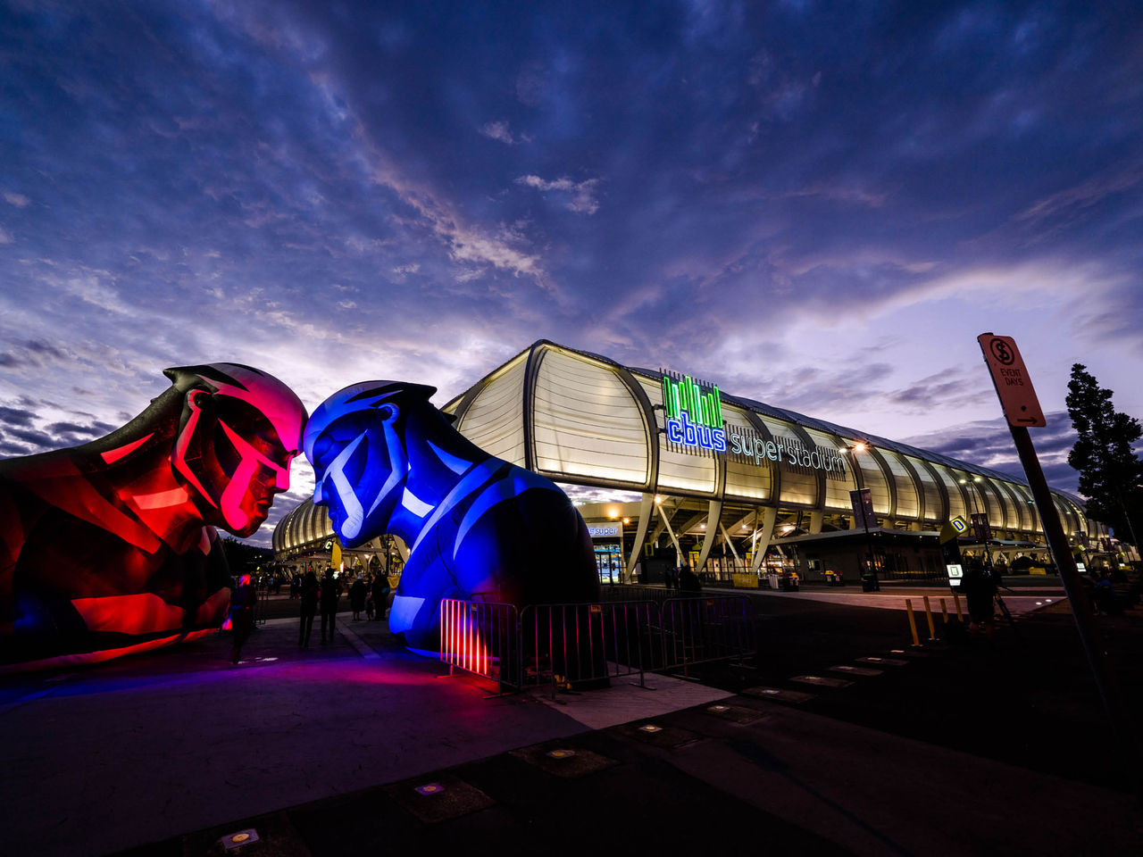 State of Origin artwork front of venue