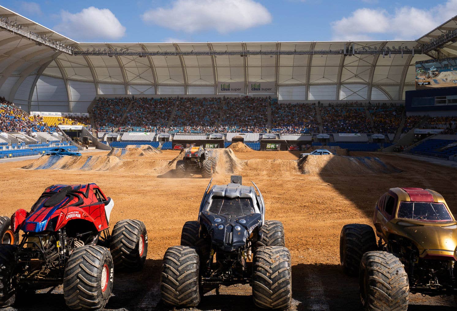 Monster Jam - trucks parked
