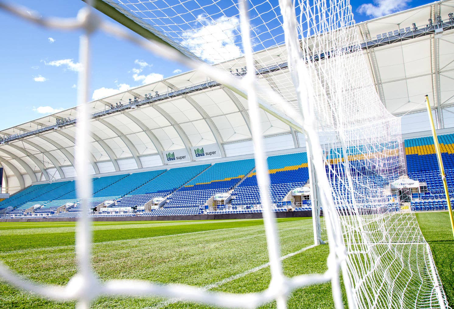 Soccer net Image with wave seating bowl