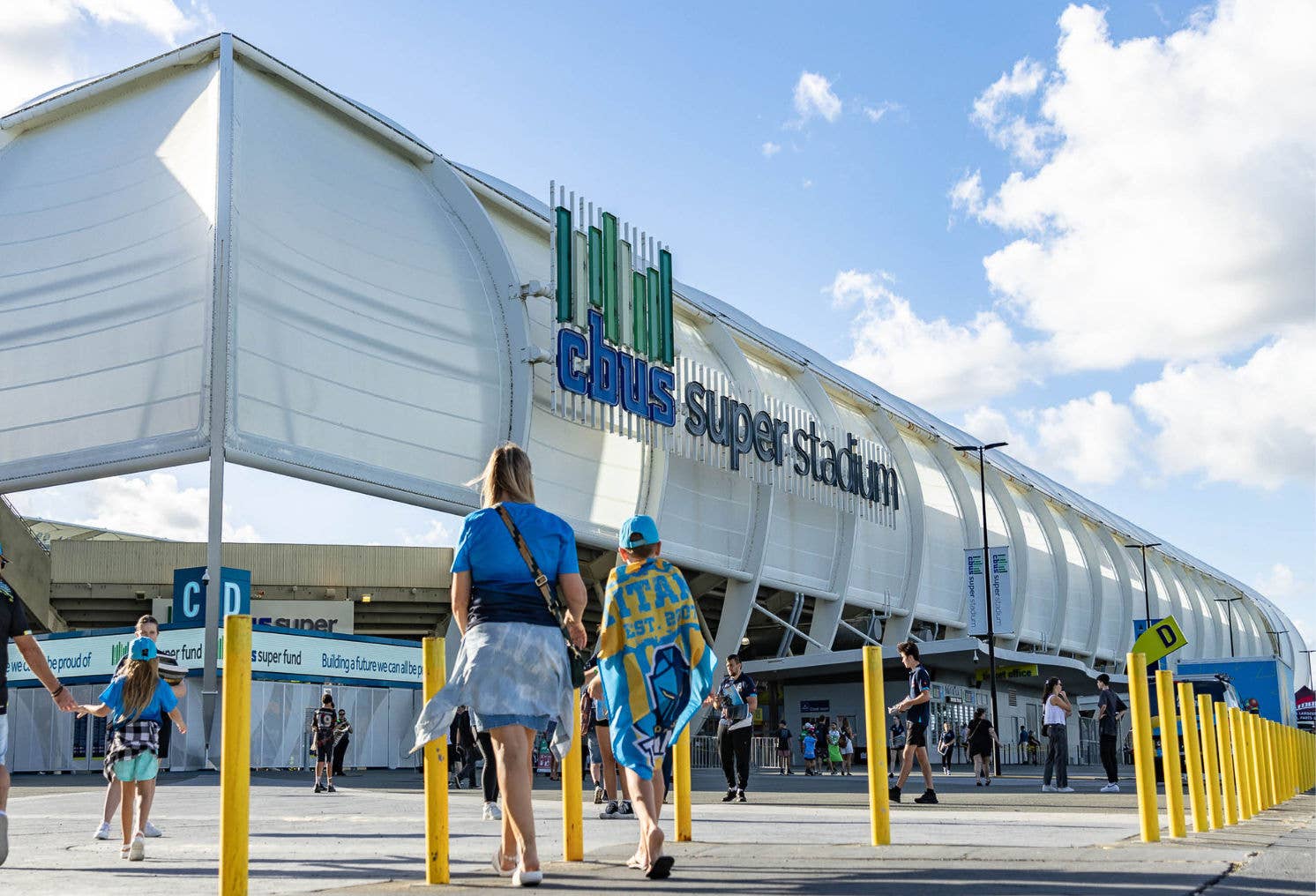 Cbus Super Stadium sign on venue