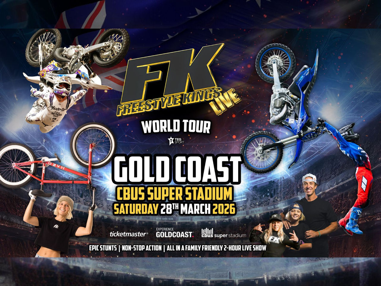 Freestyle Kings Live World Tour coming to Cbus Super Stadium Saturday 28 March 2026